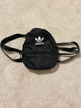 adidas Black Trefoil Mini Backpack
